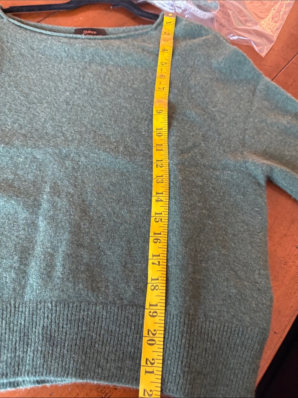 Quince Forest Floor Green Boatneck Cashmere Sweater - Medium (243) - Picture 8 of 10